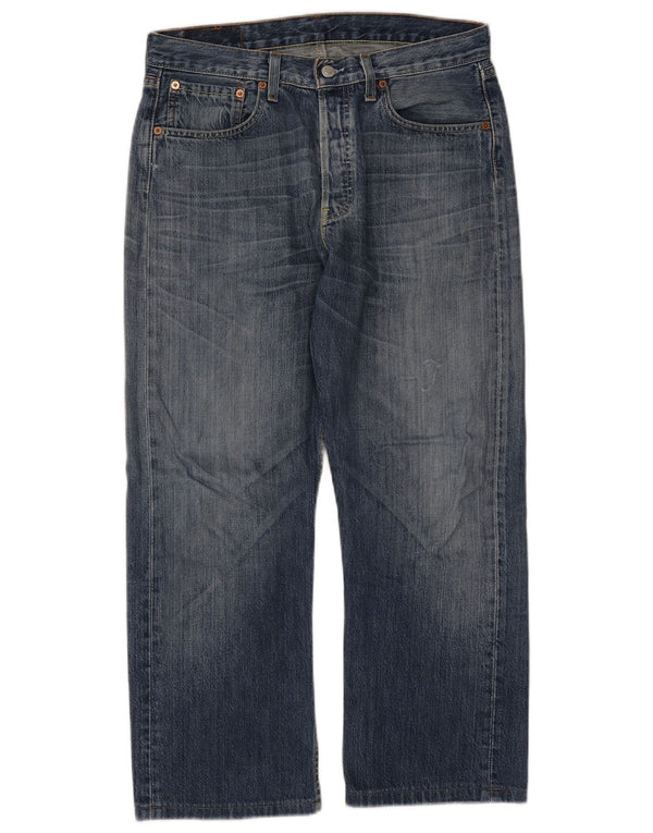 Мужские прямые джинсы LEVI'S 501 W32 L26 синие, хлопок