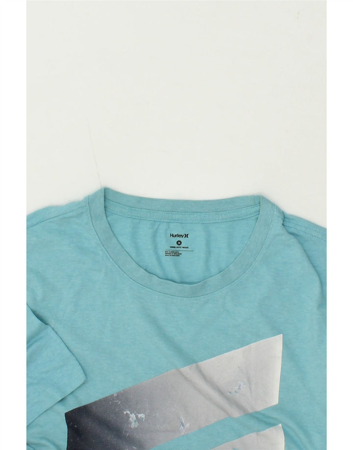 HURLEY Mens Graphic T-Shirt Top Medium Blue Cotton Vintage Hurley and Second-Hand Hurley from Messina Hembry 