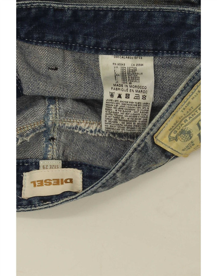 Женские джинсовые шорты Diesel W29, хлопковые, среднего синего цвета