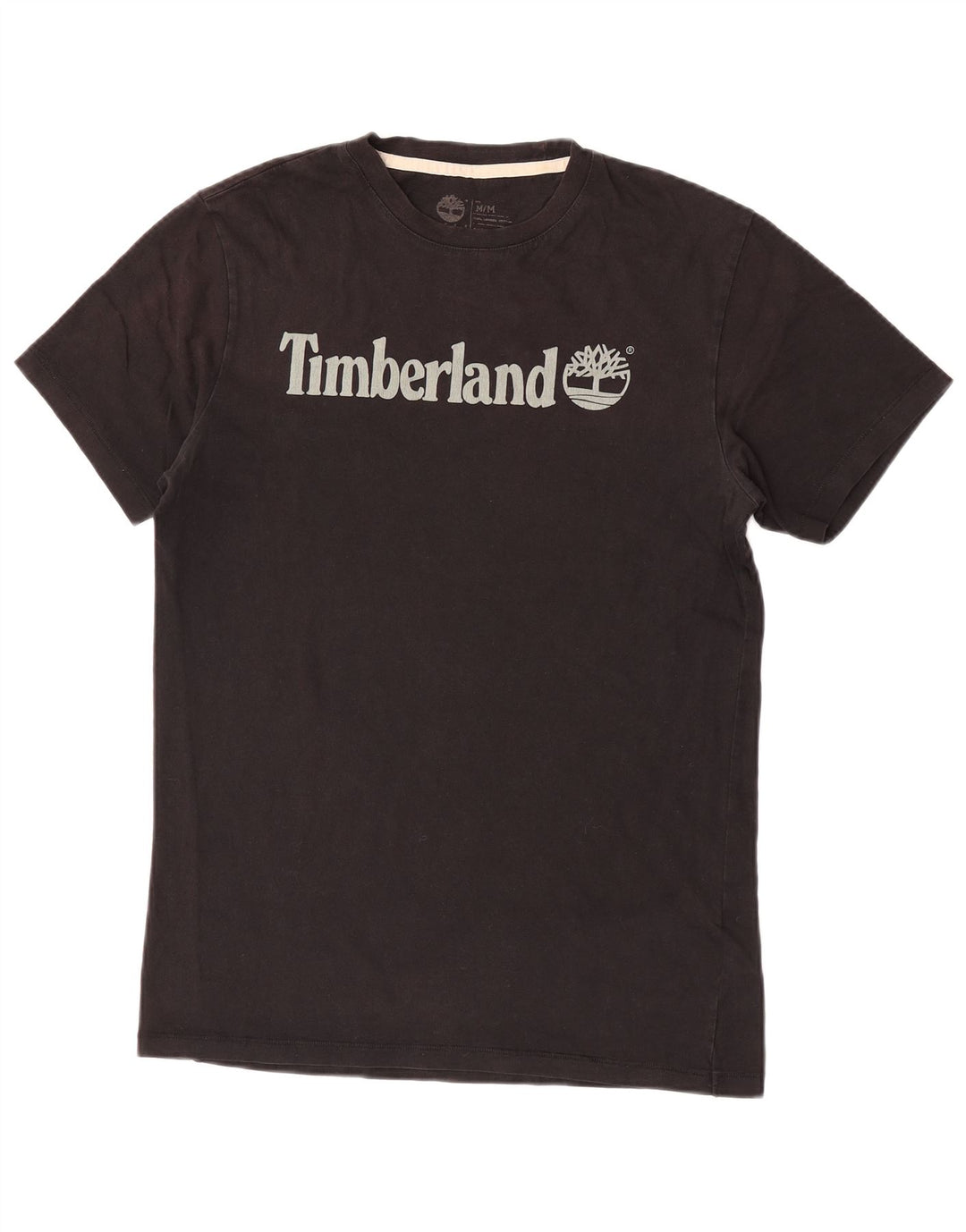 Мужская футболка с рисунком Timberland, средний черный хлопковый топ
