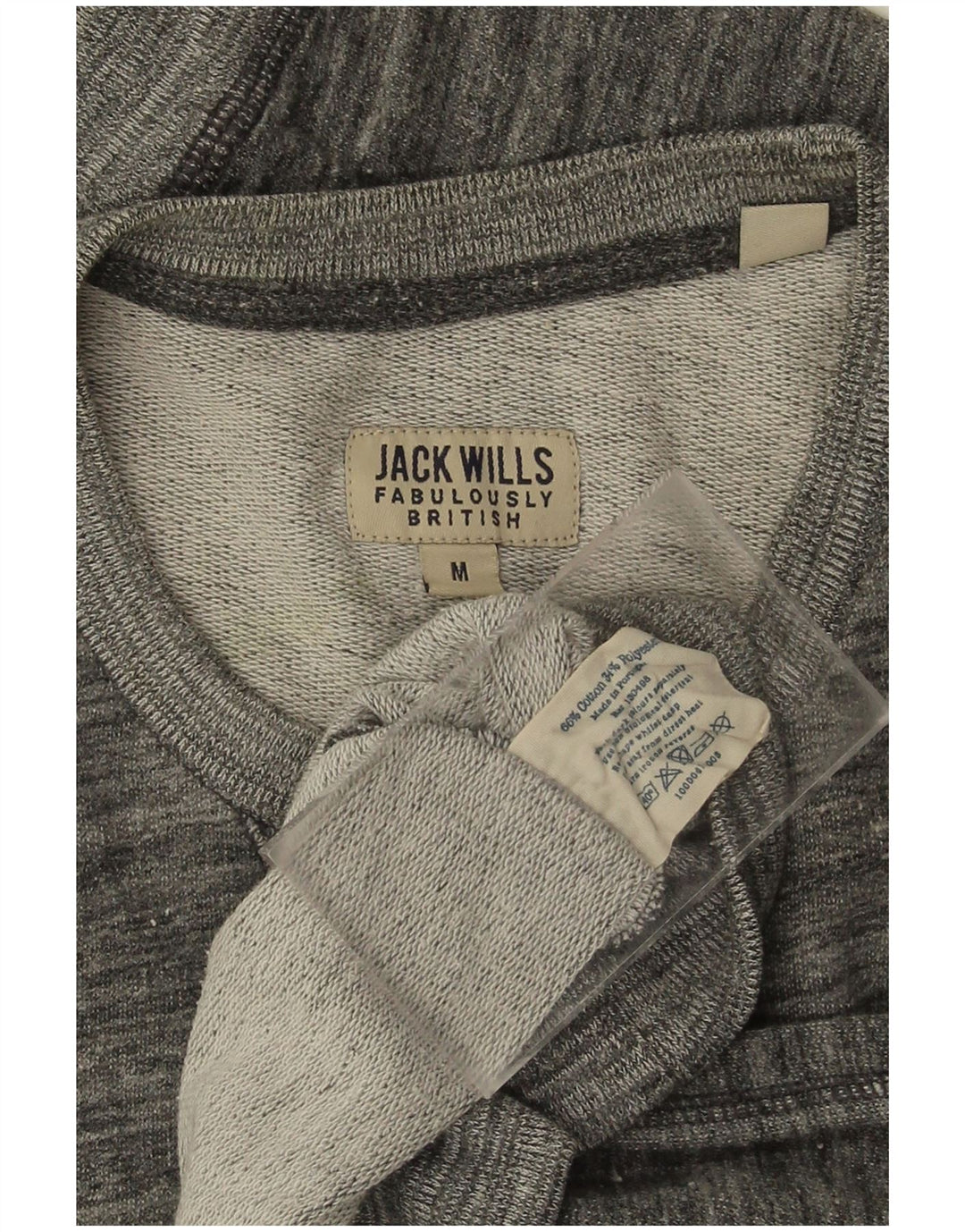 Мужской свитшот с рисунком JACK WILLS, хлопковый джемпер среднего серого цвета в тонкую полоску