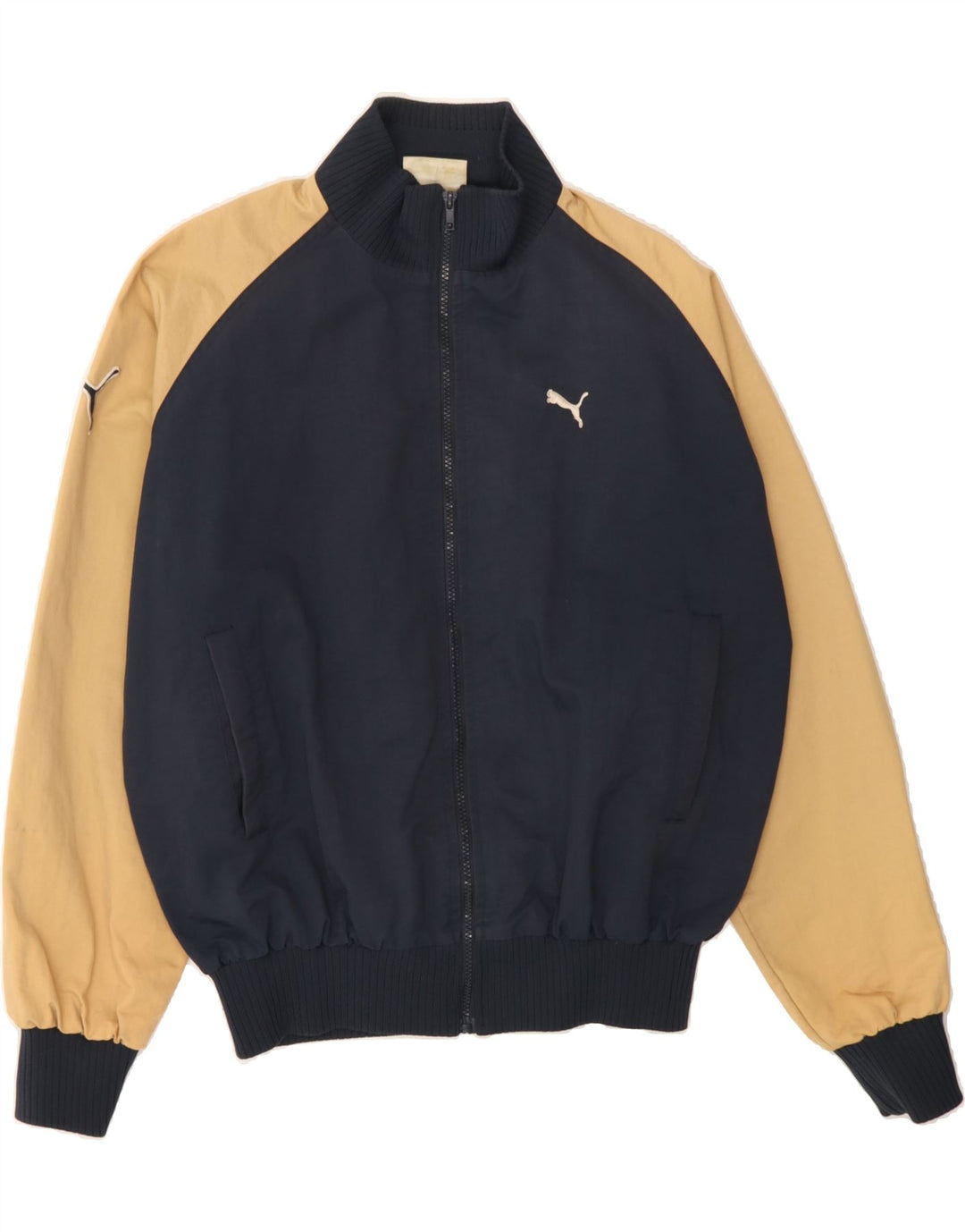 Мужской спортивный костюм PUMA, верхняя куртка, средний темно-синий, цветной блок
