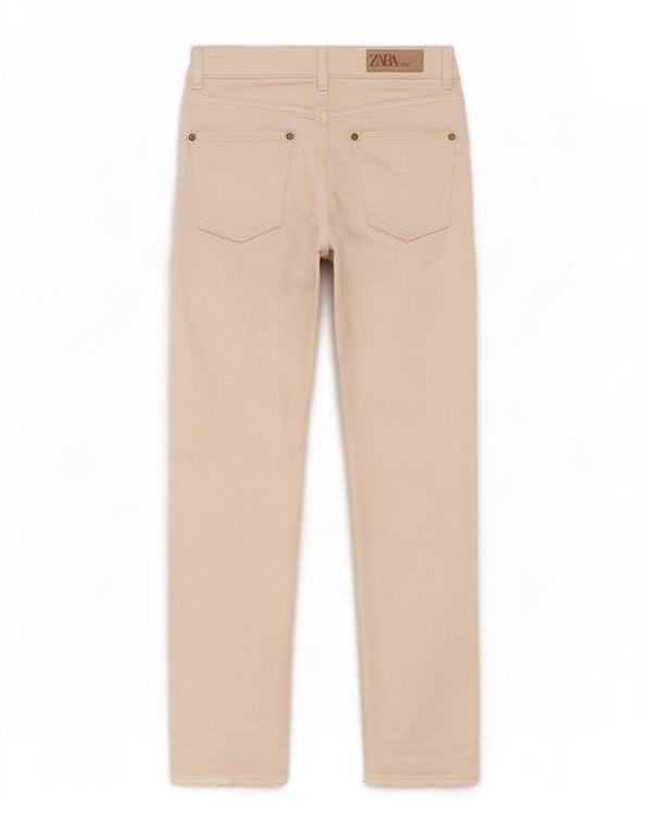Женские прямые джинсы Zara EU 32 2XS W24 L25, белый хлопок