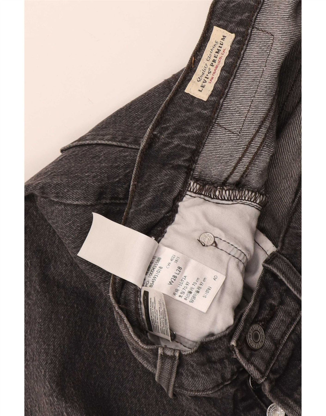 Женские прямые джинсы Levi's 501 W28 L28 Серые