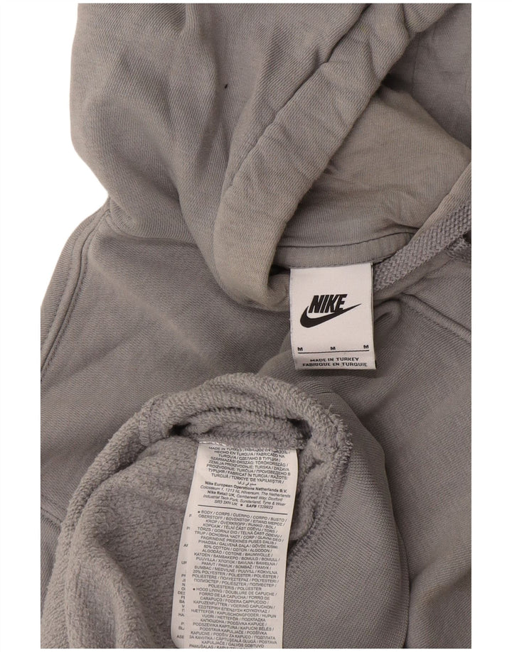 Мужской джемпер с капюшоном Nike среднего серого цвета, хлопок