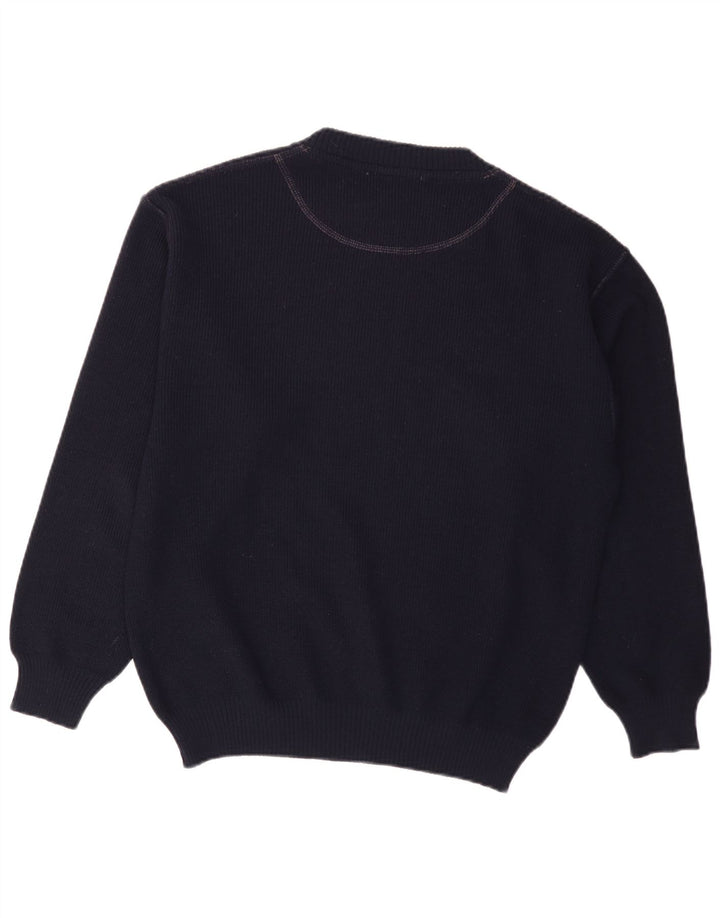 Мужской джемпер Explorer с круглым вырезом IT 50, средний темно-синий, шерсть