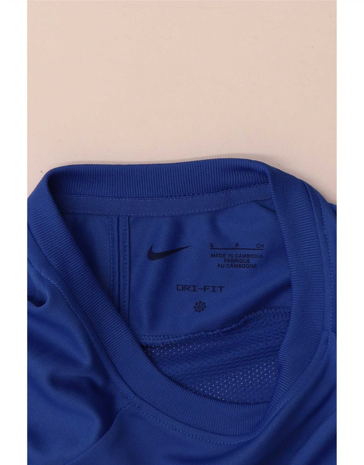 Мужская футболка Nike Dri Fit, маленький синий цвет с цветными блоками