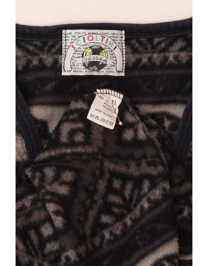 Мужской флисовый жилет VINTAGE UK 42 XL, серый полиэстер Fair Isle