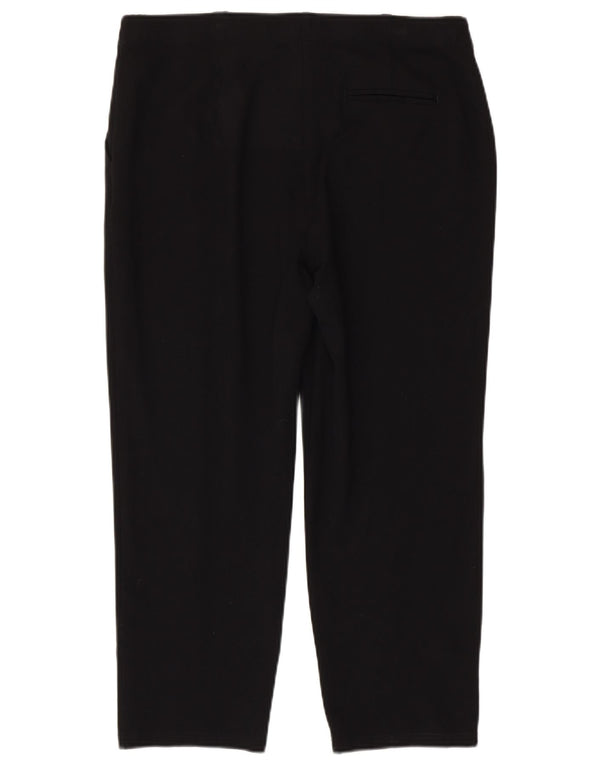 Женские прямые укороченные брюки Marks & Spencer UK 16, большие W34 L24, черные