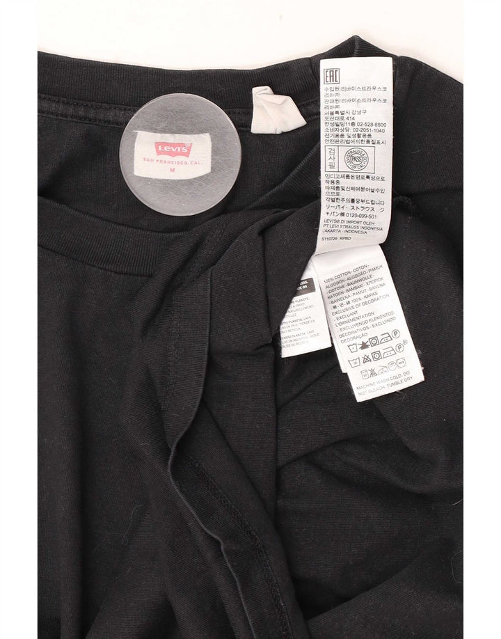 Женская футболка Levi's Top UK 14, средний черный хлопок