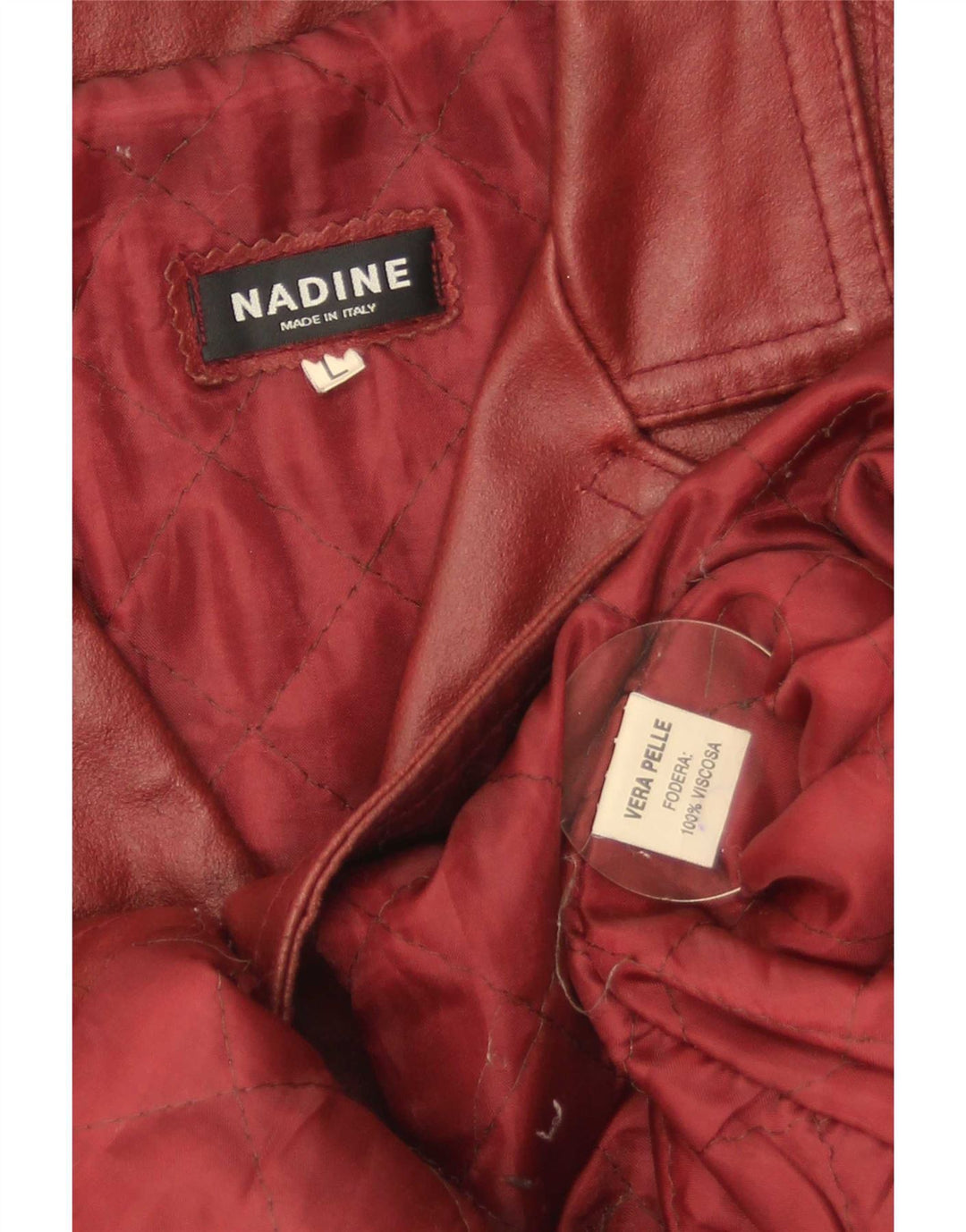 Женское кожаное пальто Nadine UK 14, большое красное кожаное
