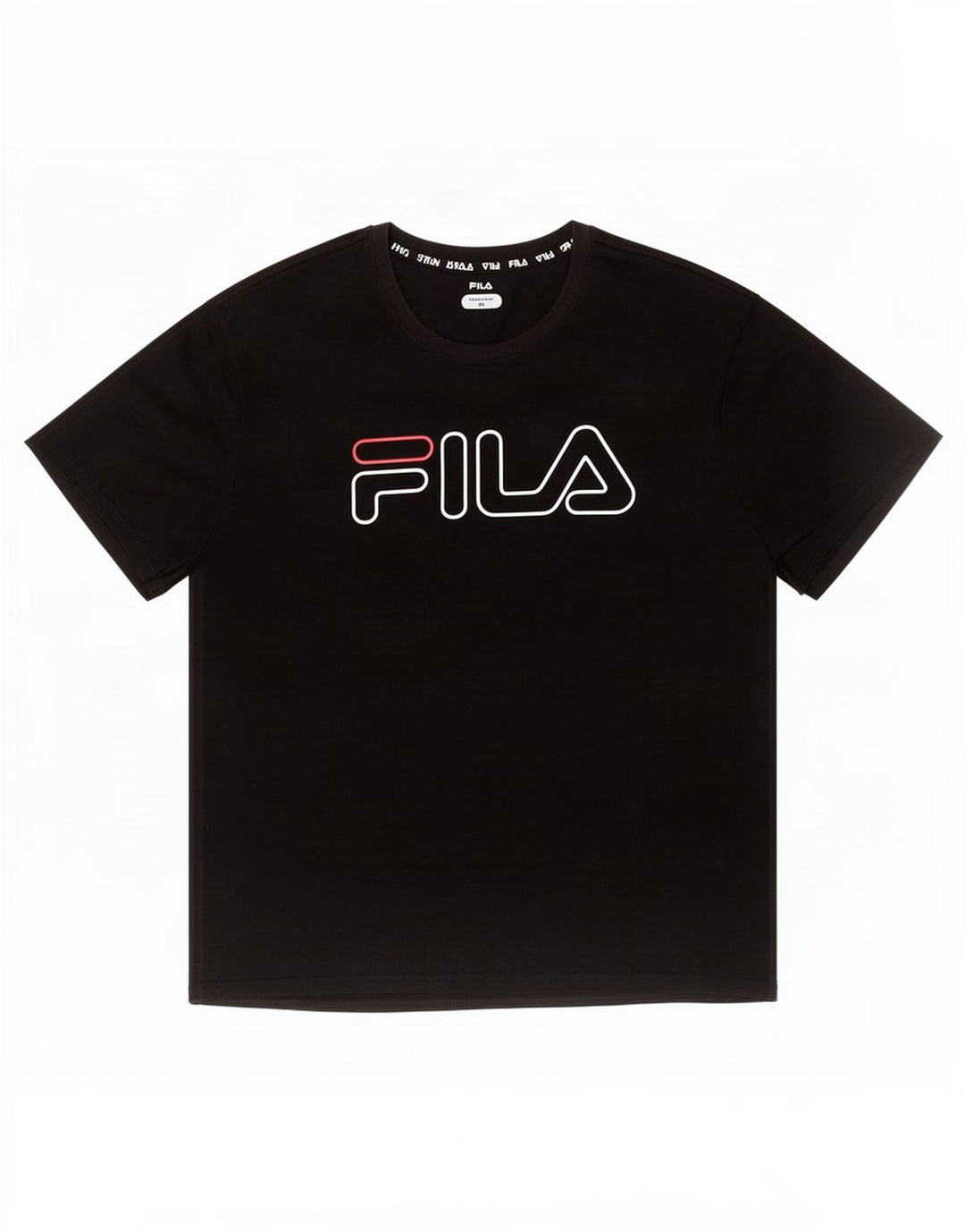 Мужская футболка с рисунком Fila Top 2XL, черный полиэстер