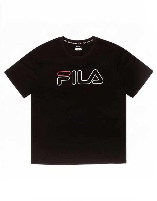 Мужская футболка с рисунком Fila Top 2XL, черный полиэстер