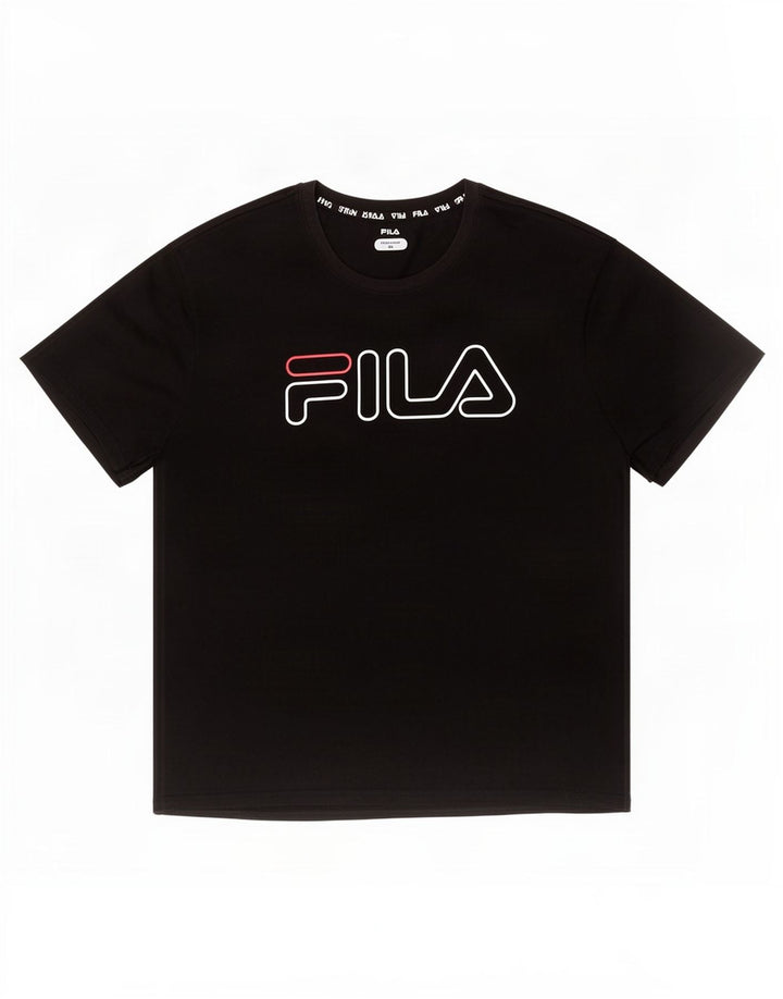 Мужская футболка с рисунком Fila Top 2XL, черный полиэстер