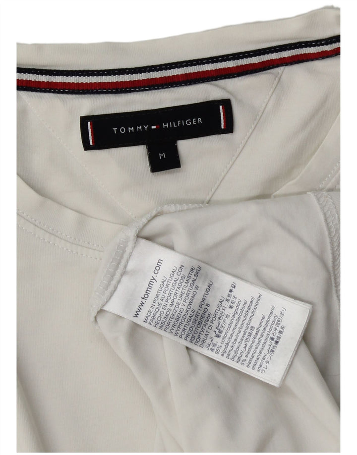 Tommy Hilfiger Мужская футболка из хлопка среднего размера белого цвета