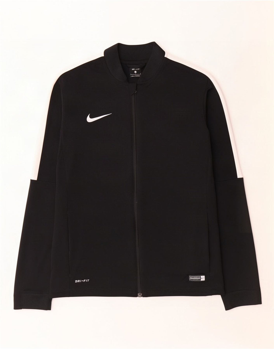Мужская спортивная куртка Nike Dri Fit, большая черная полиэстер с цветными блоками