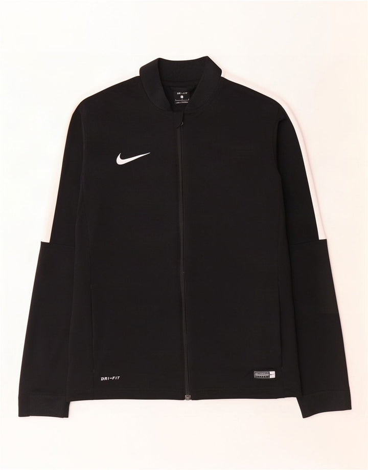 Мужская спортивная куртка Nike Dri Fit, большая черная полиэстер с цветными блоками