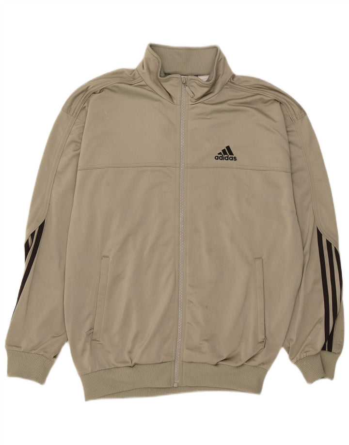 Мужская спортивная куртка Adidas UK 38/40, средний хаки, полиэстер