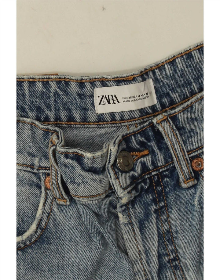 Женские джинсовые шорты Zara EU 36 XS W26 Синие