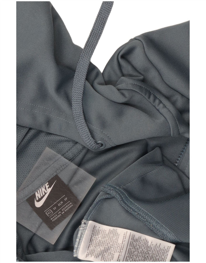 Мужской свитер с капюшоном на молнии Nike XS, серый полиэстер