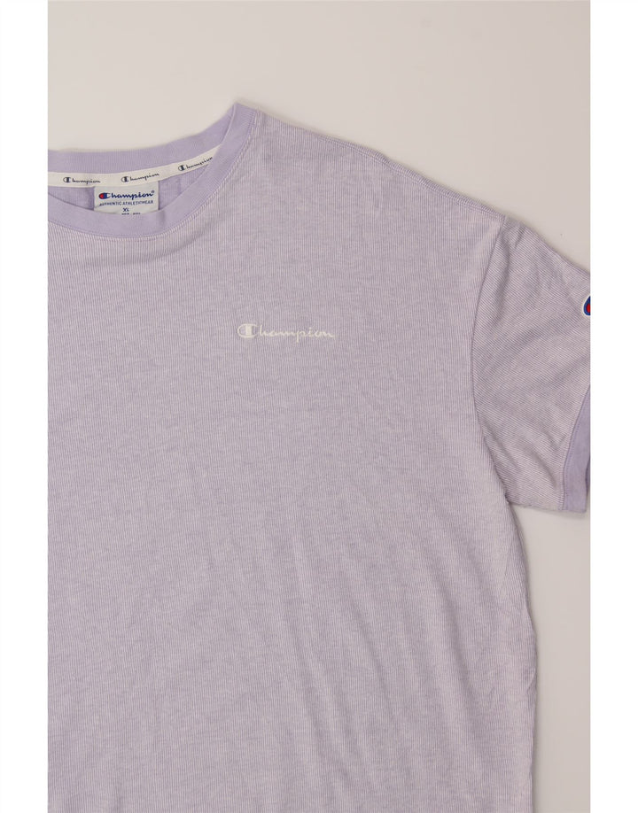 CHAMPION Womens Oversized T-Shirt Top XL Purple Cotton Vintage Champion and Second-Hand Champion from Messina Hembry 
