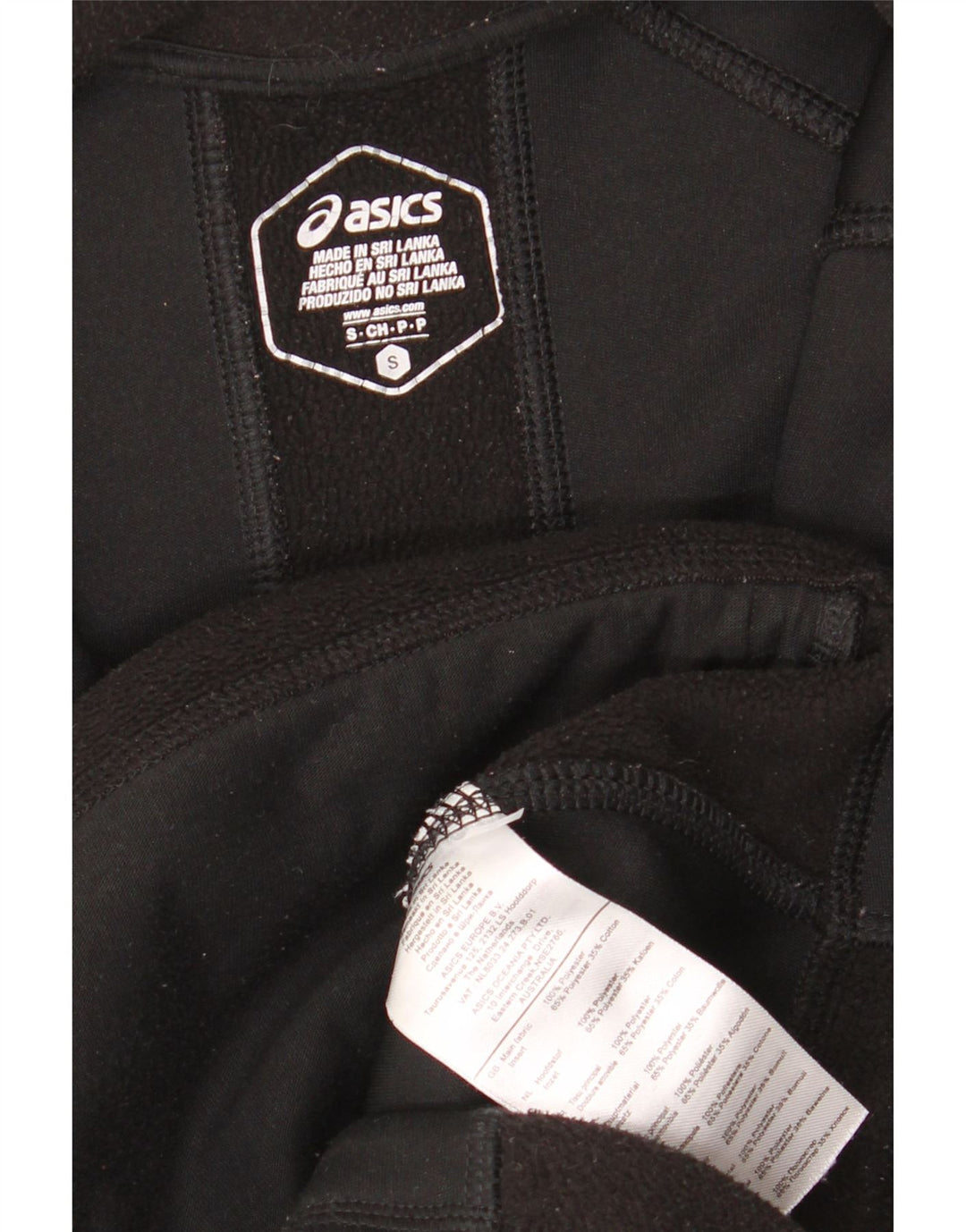 Женская флисовая куртка ASICS UK 10, маленькая, черная, полиэстер