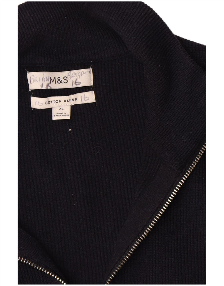 Мужской кардиган-свитер Marks & Spencer XL темно-синий из полиэстера