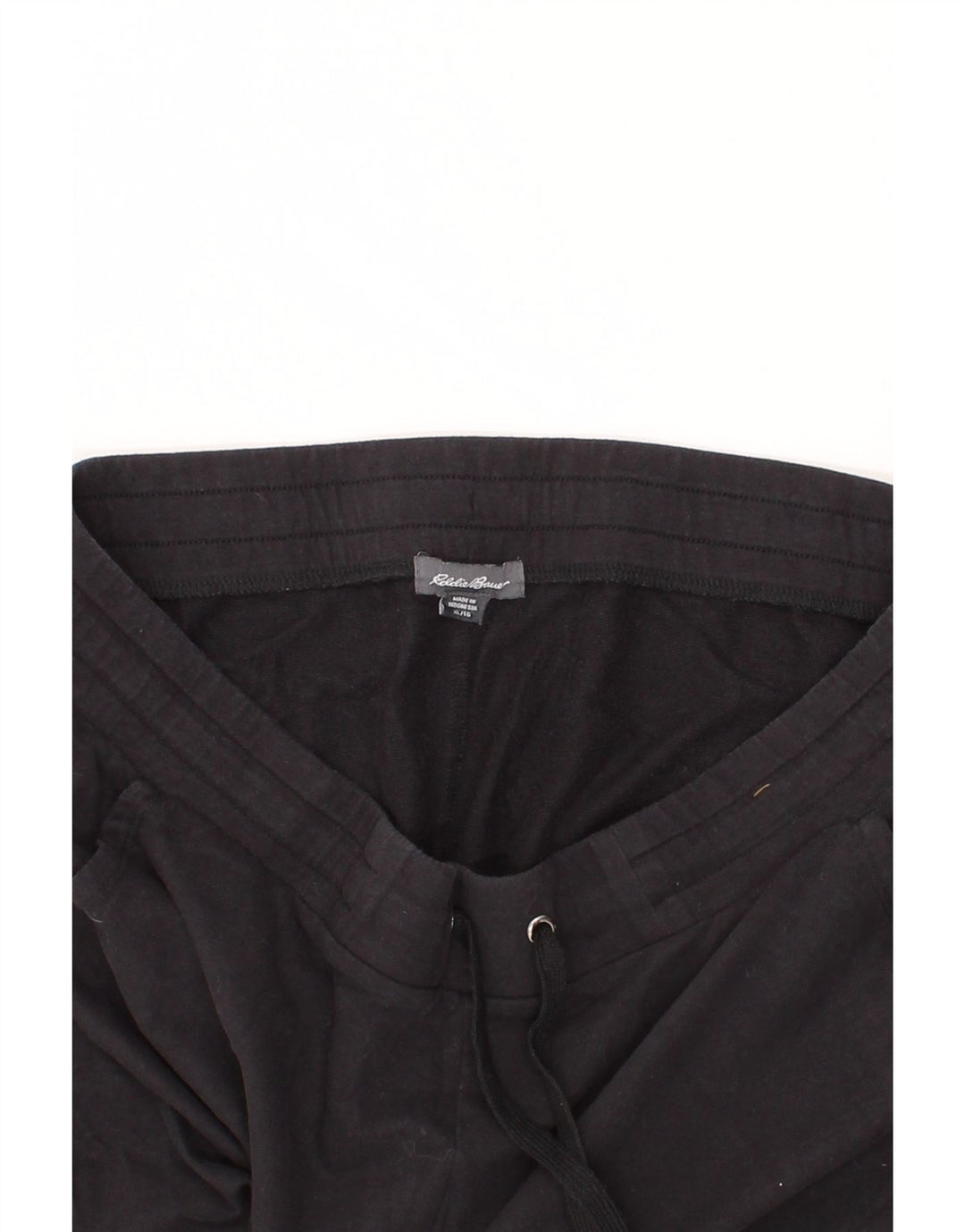 EDDIE BAUER Mens Capri Tracksuit Trousers XL Black Cotton Vintage Eddie Bauer and Second-Hand Eddie Bauer from Messina Hembry 