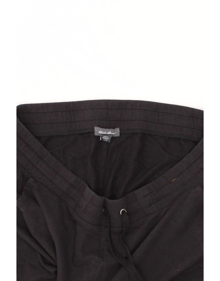 EDDIE BAUER Mens Capri Tracksuit Trousers XL Black Cotton Vintage Eddie Bauer and Second-Hand Eddie Bauer from Messina Hembry 