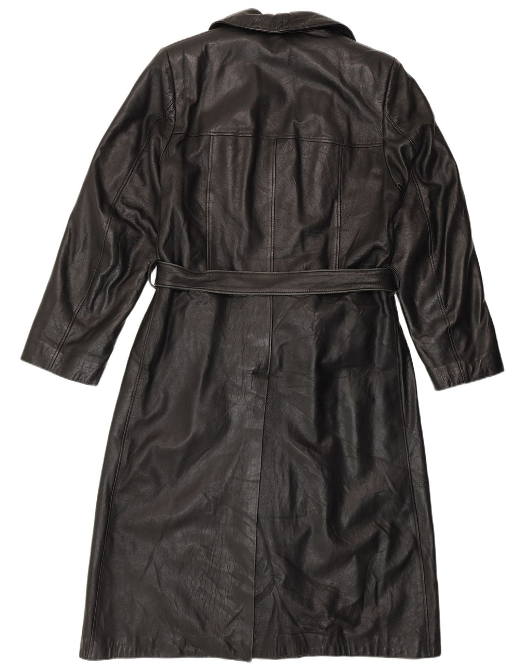 PASCUCCI Мужское двубортное кожаное пальто IT 50, большое, черное кожаное