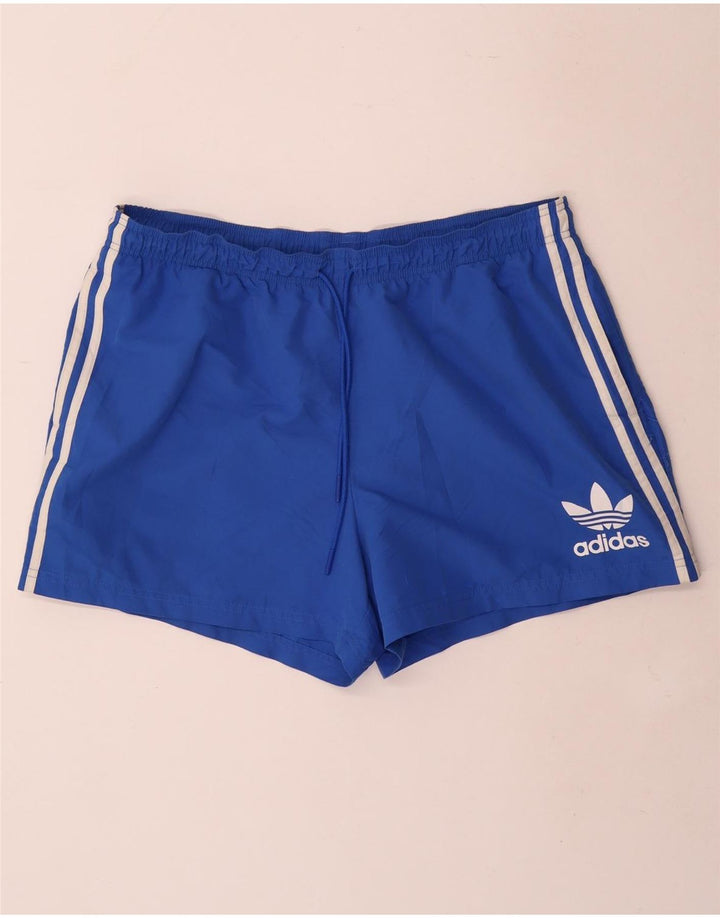 Мужские спортивные шорты Adidas XL синие из полиэстера