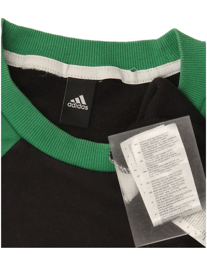 Мужской свитер Adidas, джемпер, средний черный, хлопок с цветными блоками