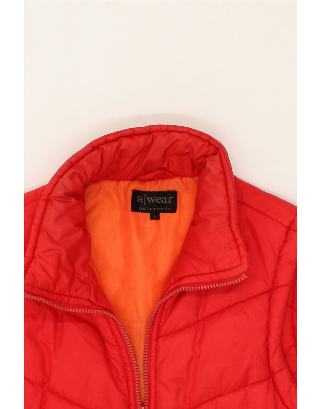VINTAGE Womens Padded Gilet UK 12 Medium Red Nylon Vintage Vintage and Second-Hand Vintage from Messina Hembry 