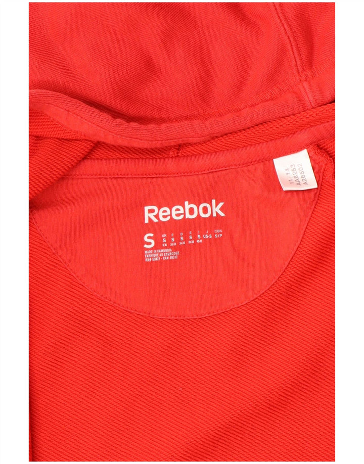 Женский свитер с капюшоном на молнии Reebok UK 10, маленький красный