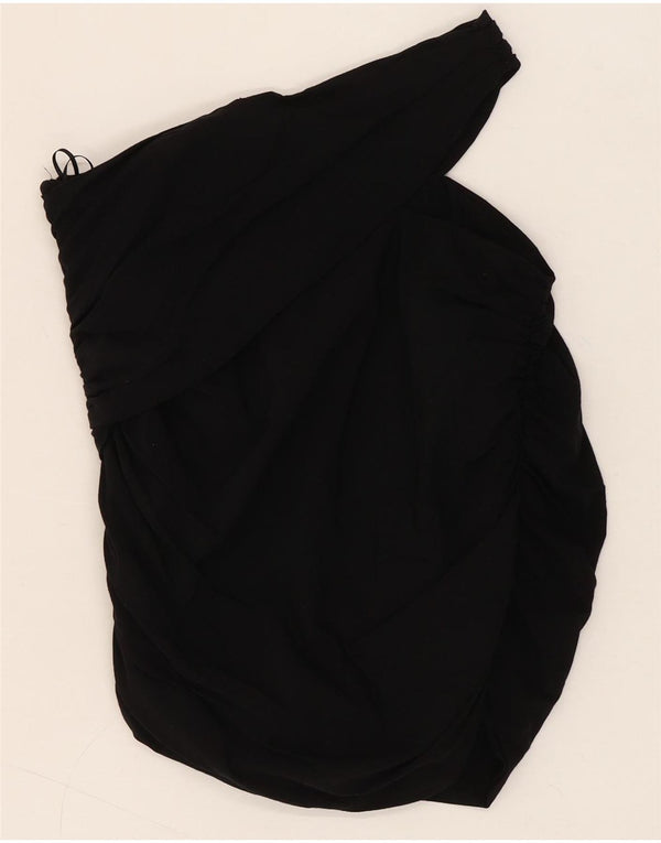 Женский укороченный топ на одно плечо Zara UK 6 XS, черный вискоза