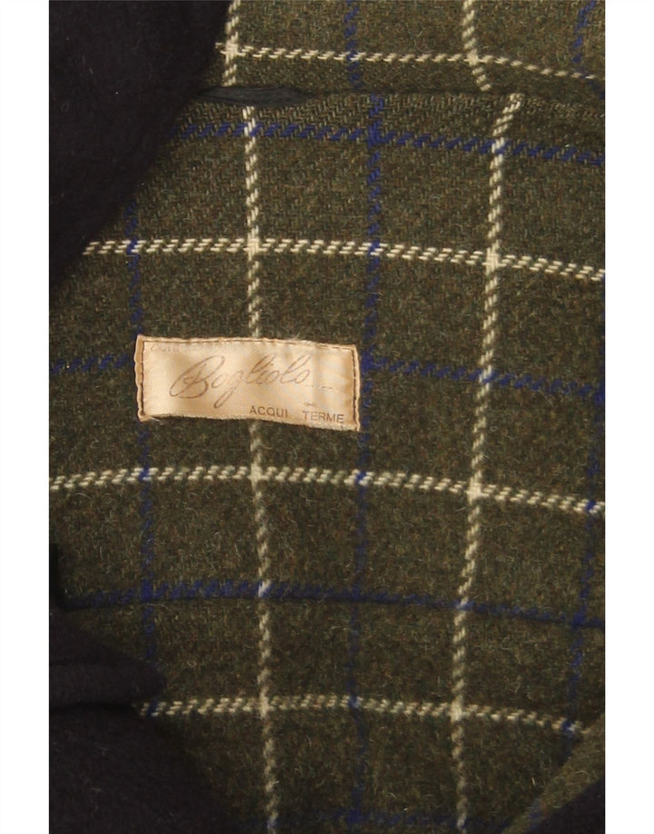 Винтажный мужской дафлкот с капюшоном UK 40, большой темно-синий