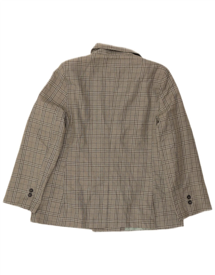 Женский двубортный пиджак Topshop Petite, Великобритания 14, большая зеленая клетка