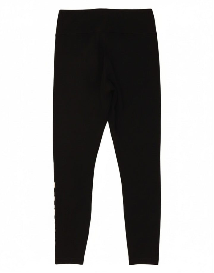 ADIDAS Womens Graphic Leggings UK 12/14 Medium Black