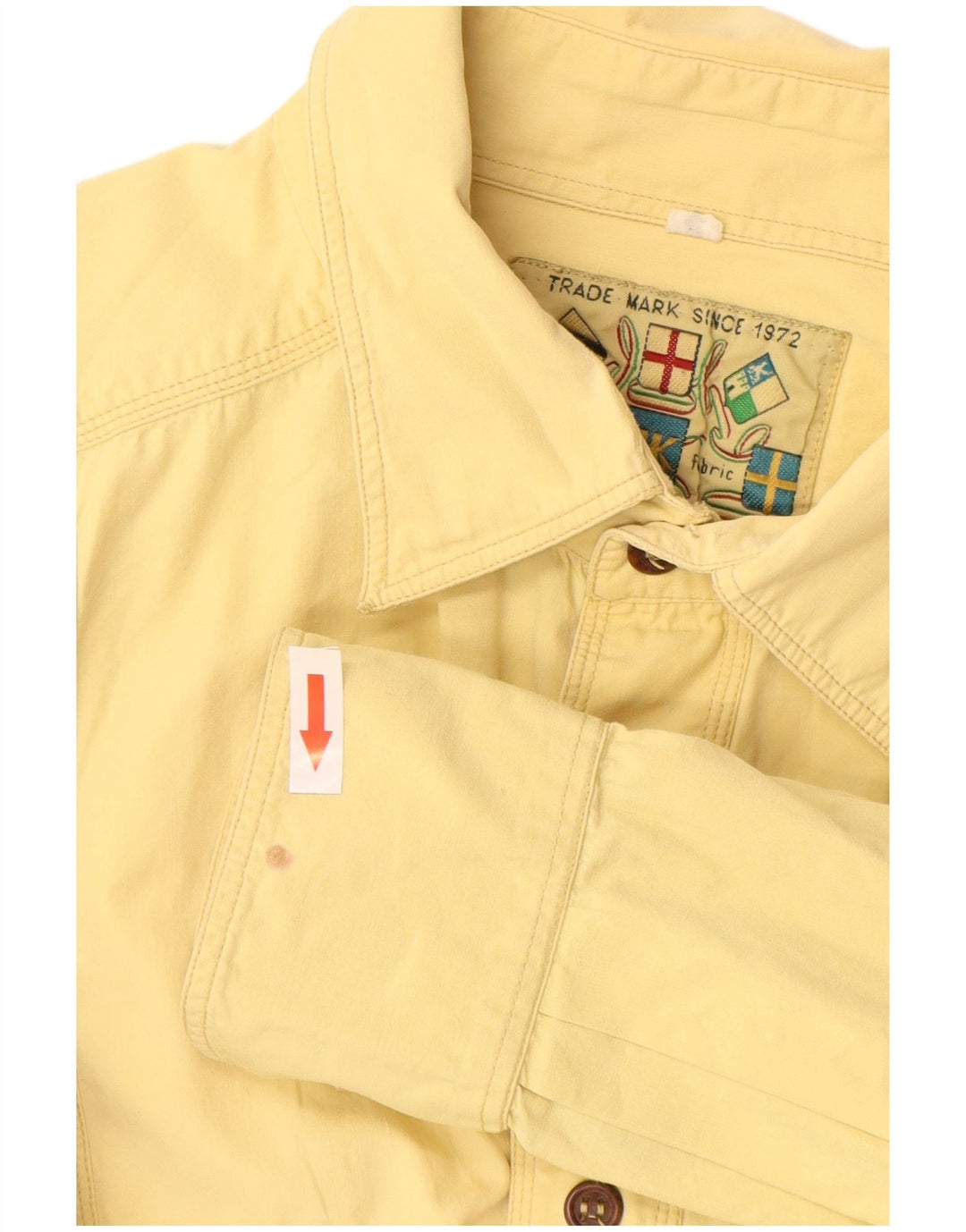 Рубашка мужская VINTAGE большая желтая