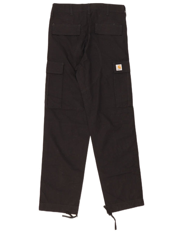 Мужские прямые повседневные брюки Carhartt W30 L32, черные, хлопковые
