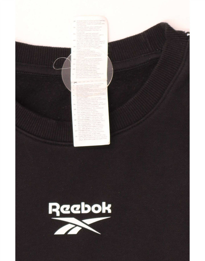 Мужской свитшот с рисунком Reebok XL, черный хлопок