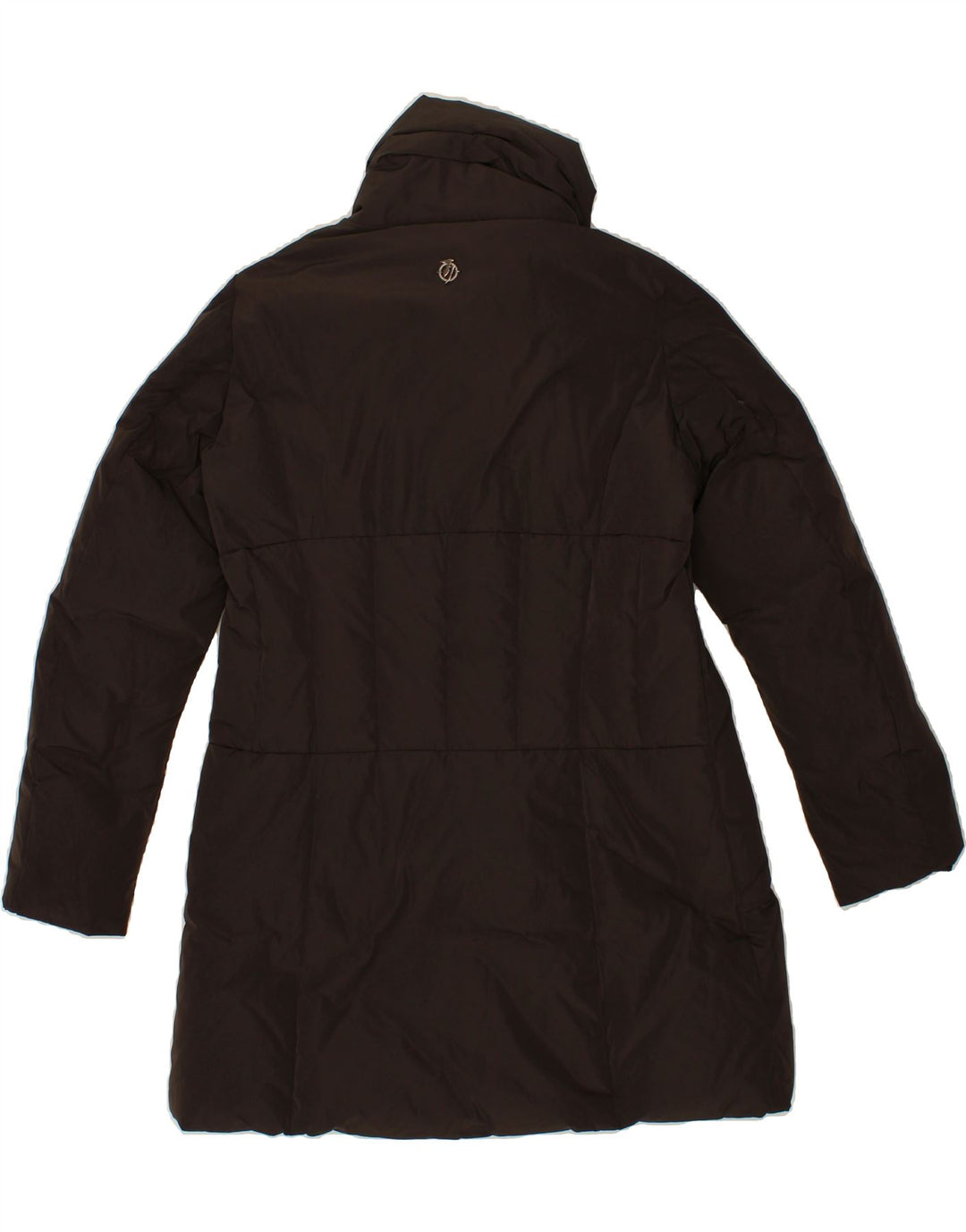 TRUSSARDI JEANS Womens Padded Coat IT 46 Large Brown Polyester Vintage Trussardi Jeans and Second-Hand Trussardi Jeans from Messina Hembry 