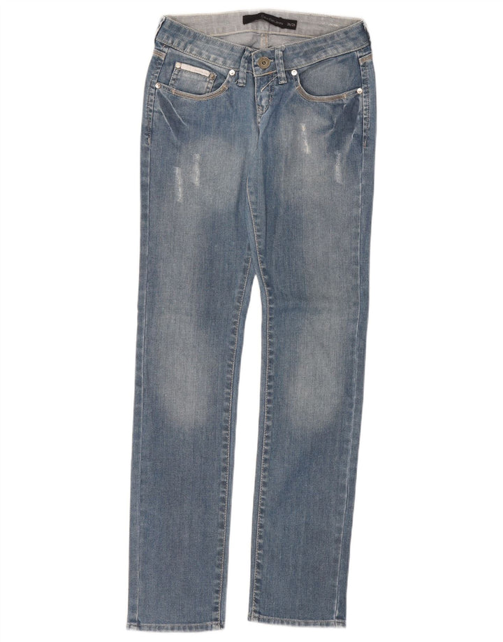 Женские прямые джинсы Calvin Klein W26 L31, синий хлопок
