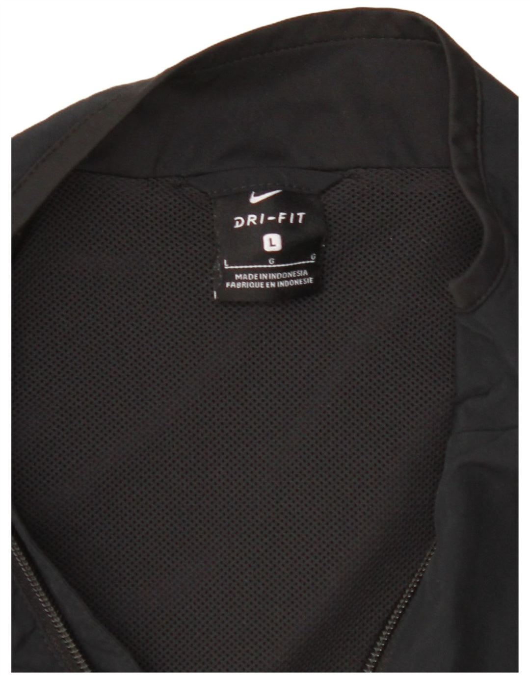 NIKE Mens Dri Fit Rain Jacket UK 40 Large Black Colourblock Polyester