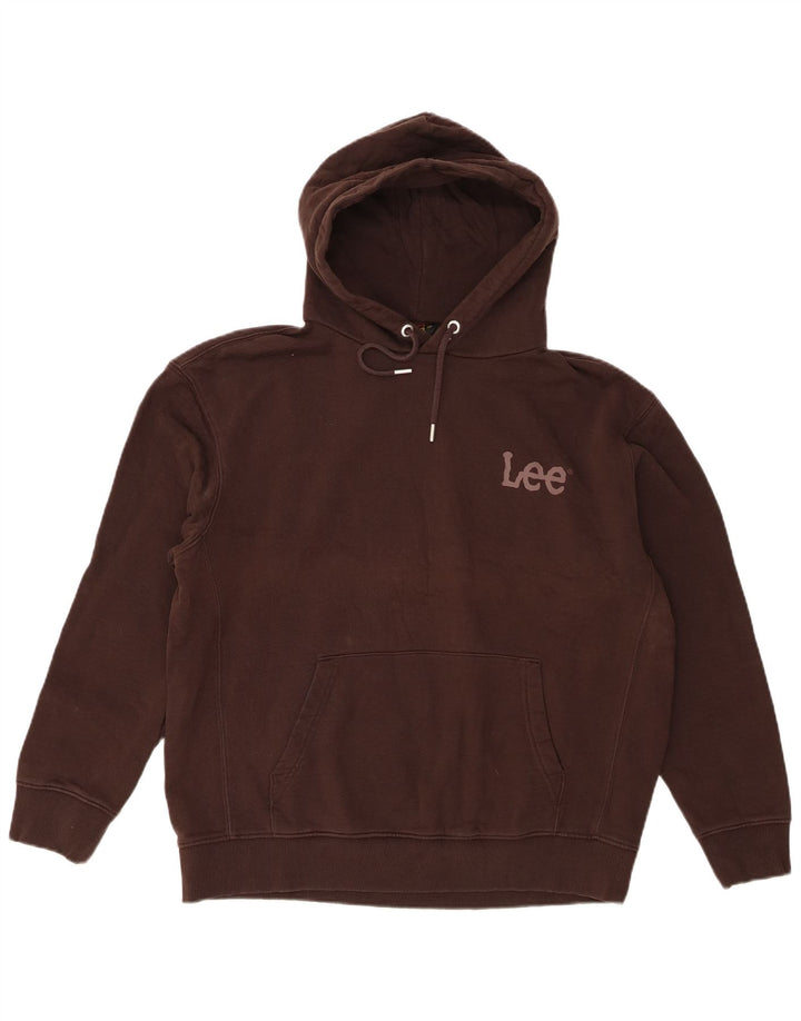 Мужской джемпер с капюшоном Lee обычного кроя, большой коричневый, хлопок