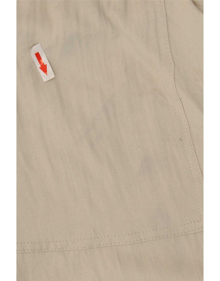 Женские джоггеры Zara, укороченные брюки среднего размера W28 L25, бежевый полиэстер
