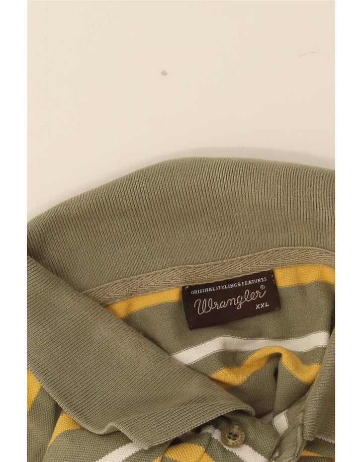 Мужская рубашка поло Wrangler 2XL хаки в полоску