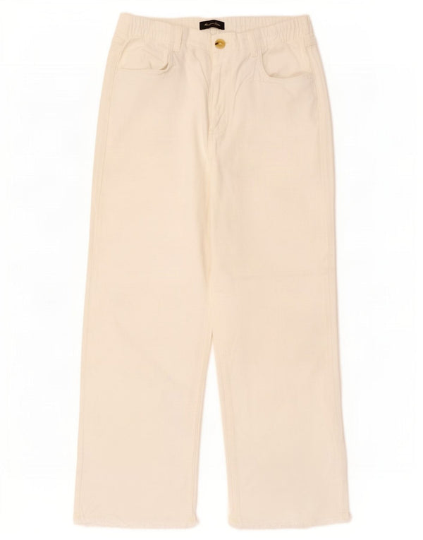 Женские свободные джинсы Massimo Dutti с высокой посадкой EU 38 Small W28 L26 Off White