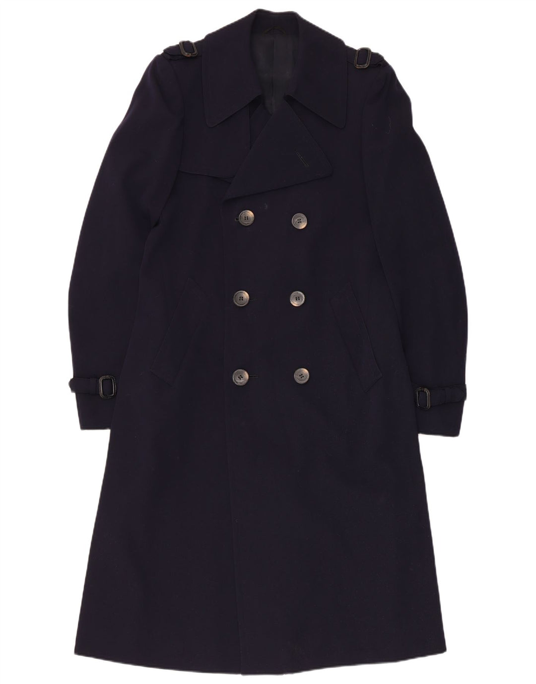 Женский тренч Chantal UK 12, средний темно-синий из натуральной шерсти