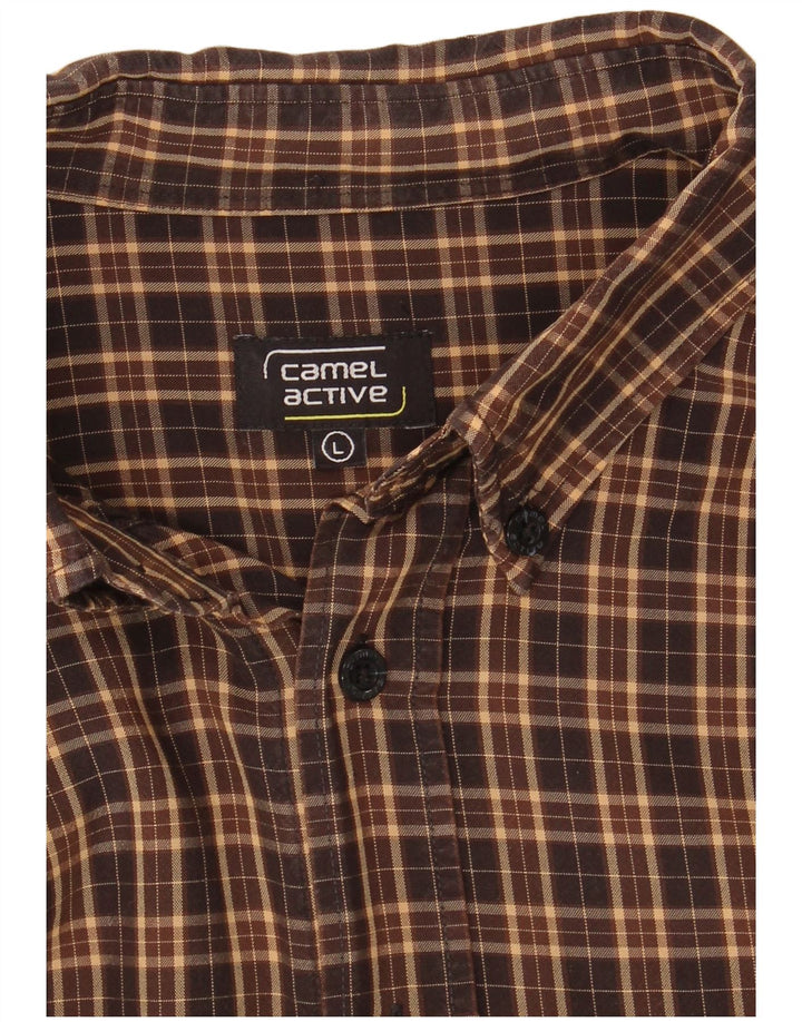 Мужская фланелевая рубашка Camel Active, большая коричневая клетка